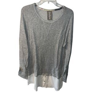 Dolan Left Coast Collection Layered Sweater Womens Medium Longline Shirt USA